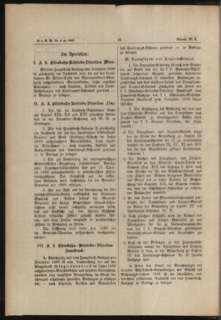 Verordnungs- und Anzeige-Blatt der k.k. General-Direction der österr. Staatsbahnen 18890118 Seite: 10