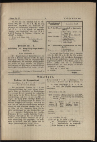 Verordnungs- und Anzeige-Blatt der k.k. General-Direction der österr. Staatsbahnen 18890119 Seite: 3