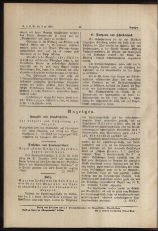 Verordnungs- und Anzeige-Blatt der k.k. General-Direction der österr. Staatsbahnen 18890120 Seite: 6