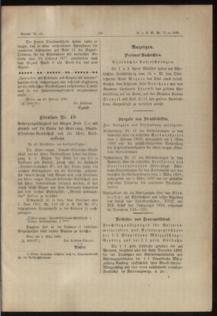 Verordnungs- und Anzeige-Blatt der k.k. General-Direction der österr. Staatsbahnen 18890315 Seite: 9