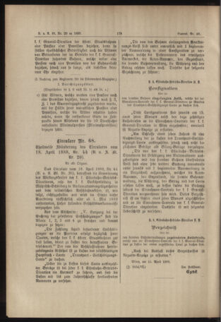 Verordnungs- und Anzeige-Blatt der k.k. General-Direction der österr. Staatsbahnen 18890419 Seite: 2