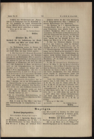 Verordnungs- und Anzeige-Blatt der k.k. General-Direction der österr. Staatsbahnen 18890524 Seite: 3