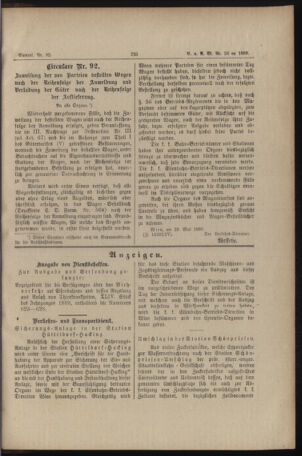 Verordnungs- und Anzeige-Blatt der k.k. General-Direction der österr. Staatsbahnen 18890604 Seite: 3