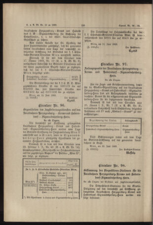 Verordnungs- und Anzeige-Blatt der k.k. General-Direction der österr. Staatsbahnen 18890615 Seite: 2