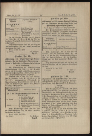 Verordnungs- und Anzeige-Blatt der k.k. General-Direction der österr. Staatsbahnen 18890615 Seite: 3