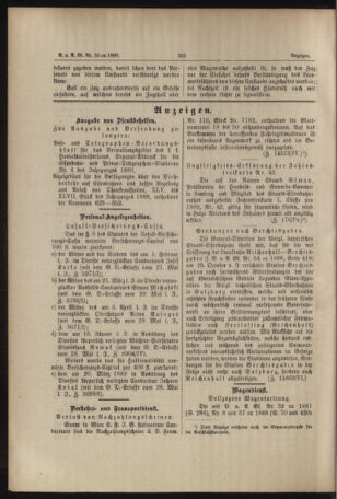 Verordnungs- und Anzeige-Blatt der k.k. General-Direction der österr. Staatsbahnen 18890615 Seite: 6