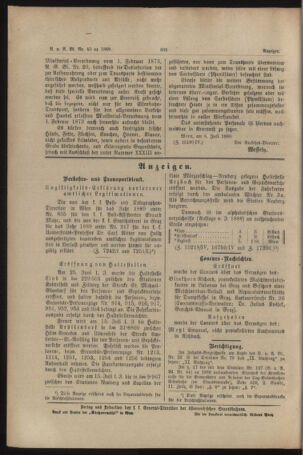 Verordnungs- und Anzeige-Blatt der k.k. General-Direction der österr. Staatsbahnen 18890715 Seite: 6