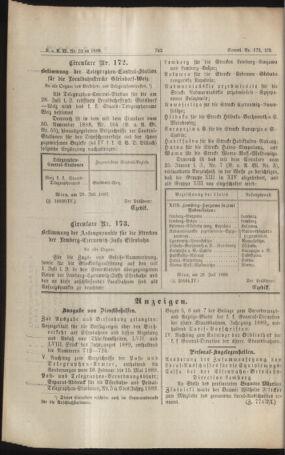 Verordnungs- und Anzeige-Blatt der k.k. General-Direction der österr. Staatsbahnen 18890810 Seite: 4