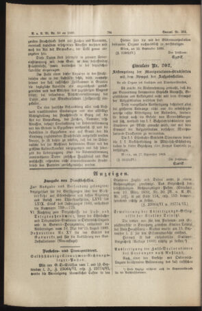 Verordnungs- und Anzeige-Blatt der k.k. General-Direction der österr. Staatsbahnen 18890920 Seite: 2