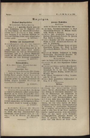 Verordnungs- und Anzeige-Blatt der k.k. General-Direction der österr. Staatsbahnen 18891010 Seite: 3