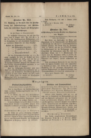 Verordnungs- und Anzeige-Blatt der k.k. General-Direction der österr. Staatsbahnen 18891212 Seite: 3