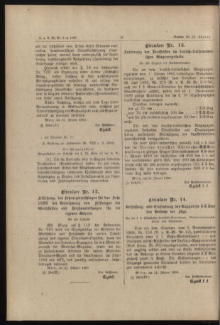 Verordnungs- und Anzeige-Blatt der k.k. General-Direction der österr. Staatsbahnen 18900131 Seite: 2