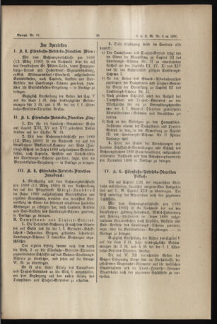 Verordnungs- und Anzeige-Blatt der k.k. General-Direction der österr. Staatsbahnen 18900204 Seite: 15