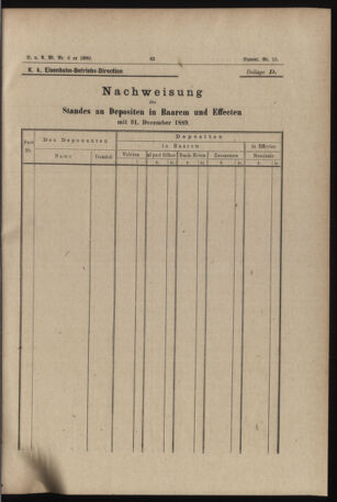 Verordnungs- und Anzeige-Blatt der k.k. General-Direction der österr. Staatsbahnen 18900204 Seite: 23