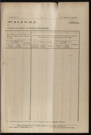 Verordnungs- und Anzeige-Blatt der k.k. General-Direction der österr. Staatsbahnen 18900204 Seite: 27