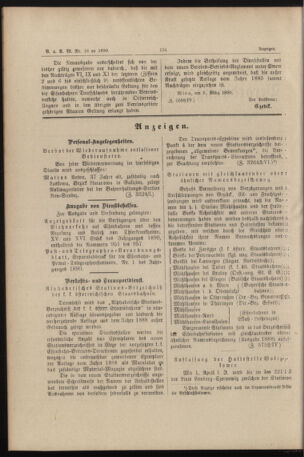 Verordnungs- und Anzeige-Blatt der k.k. General-Direction der österr. Staatsbahnen 18900319 Seite: 28