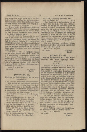 Verordnungs- und Anzeige-Blatt der k.k. General-Direction der österr. Staatsbahnen 18900413 Seite: 17