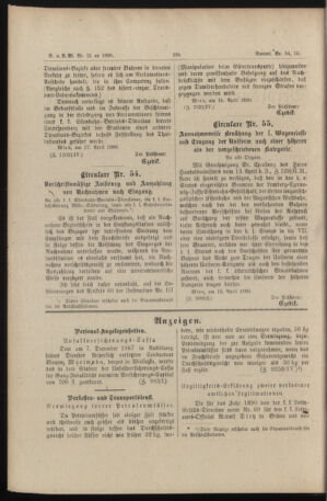 Verordnungs- und Anzeige-Blatt der k.k. General-Direction der österr. Staatsbahnen 18900425 Seite: 2