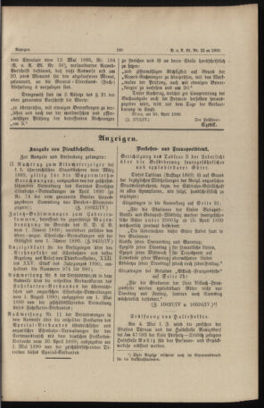 Verordnungs- und Anzeige-Blatt der k.k. General-Direction der österr. Staatsbahnen 18900503 Seite: 3