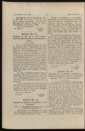 Verordnungs- und Anzeige-Blatt der k.k. General-Direction der österr. Staatsbahnen 18900510 Seite: 2