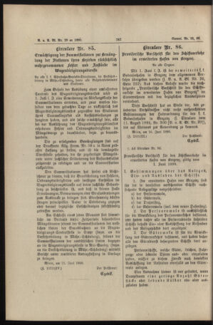 Verordnungs- und Anzeige-Blatt der k.k. General-Direction der österr. Staatsbahnen 18900625 Seite: 2