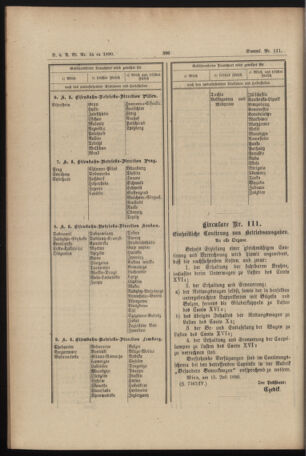 Verordnungs- und Anzeige-Blatt der k.k. General-Direction der österr. Staatsbahnen 18900725 Seite: 6