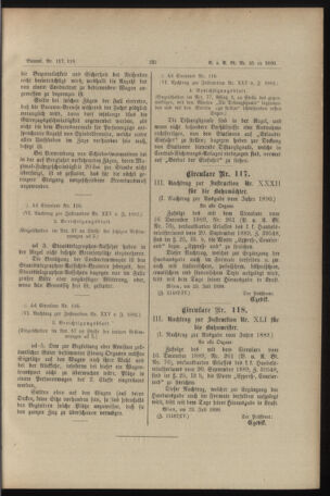 Verordnungs- und Anzeige-Blatt der k.k. General-Direction der österr. Staatsbahnen 18900801 Seite: 11