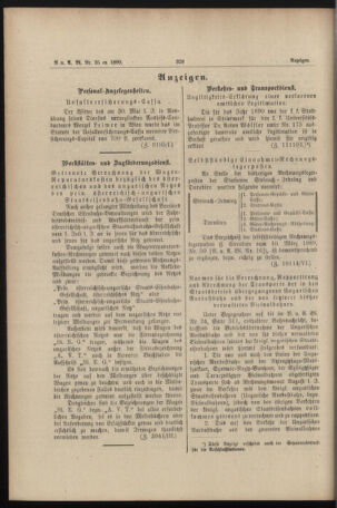 Verordnungs- und Anzeige-Blatt der k.k. General-Direction der österr. Staatsbahnen 18900801 Seite: 12