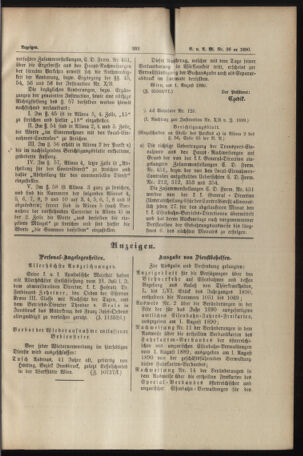 Verordnungs- und Anzeige-Blatt der k.k. General-Direction der österr. Staatsbahnen 18900807 Seite: 5