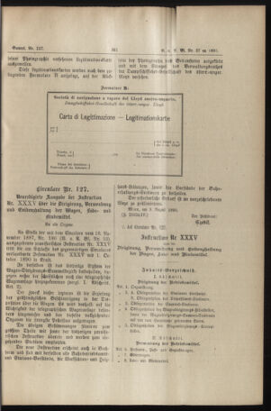 Verordnungs- und Anzeige-Blatt der k.k. General-Direction der österr. Staatsbahnen 18900818 Seite: 7