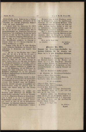 Verordnungs- und Anzeige-Blatt der k.k. General-Direction der österr. Staatsbahnen 18900825 Seite: 3