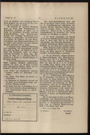 Verordnungs- und Anzeige-Blatt der k.k. General-Direction der österr. Staatsbahnen 18900906 Seite: 5