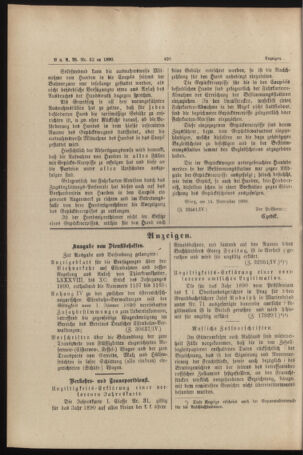 Verordnungs- und Anzeige-Blatt der k.k. General-Direction der österr. Staatsbahnen 18901121 Seite: 2