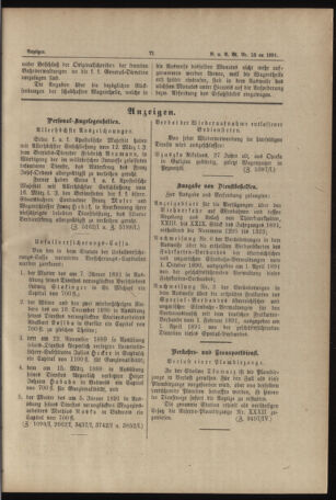 Verordnungs- und Anzeige-Blatt der k.k. General-Direction der österr. Staatsbahnen 18910404 Seite: 7