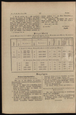 Verordnungs- und Anzeige-Blatt der k.k. General-Direction der österr. Staatsbahnen 18910620 Seite: 2