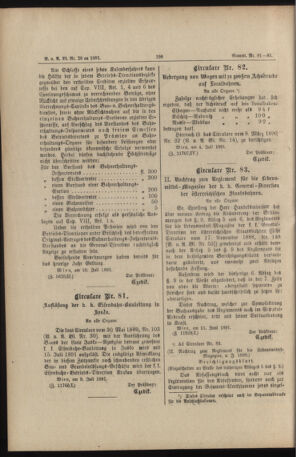 Verordnungs- und Anzeige-Blatt der k.k. General-Direction der österr. Staatsbahnen 18910718 Seite: 2