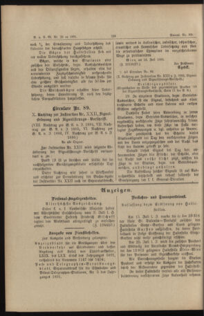 Verordnungs- und Anzeige-Blatt der k.k. General-Direction der österr. Staatsbahnen 18910725 Seite: 24