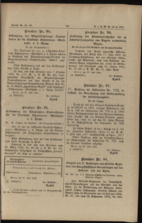 Verordnungs- und Anzeige-Blatt der k.k. General-Direction der österr. Staatsbahnen 18910801 Seite: 3