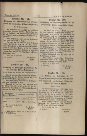 Verordnungs- und Anzeige-Blatt der k.k. General-Direction der österr. Staatsbahnen 18910808 Seite: 3