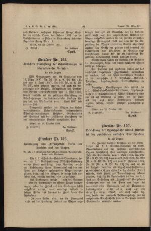 Verordnungs- und Anzeige-Blatt der k.k. General-Direction der österr. Staatsbahnen 18911030 Seite: 12