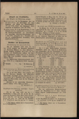 Verordnungs- und Anzeige-Blatt der k.k. General-Direction der österr. Staatsbahnen 18911107 Seite: 11