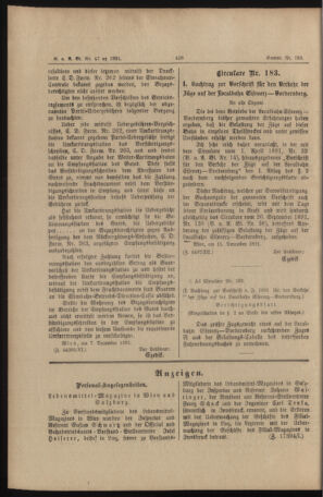 Verordnungs- und Anzeige-Blatt der k.k. General-Direction der österr. Staatsbahnen 18911219 Seite: 2