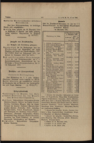 Verordnungs- und Anzeige-Blatt der k.k. General-Direction der österr. Staatsbahnen 18911219 Seite: 3