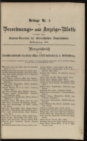 Verordnungs- und Anzeige-Blatt der k.k. General-Direction der österr. Staatsbahnen 18911231 Seite: 139