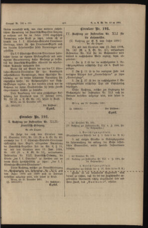 Verordnungs- und Anzeige-Blatt der k.k. General-Direction der österr. Staatsbahnen 18911231 Seite: 15