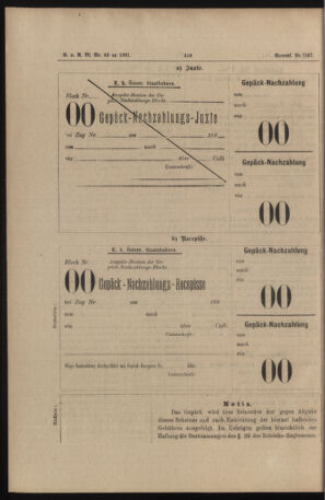 Verordnungs- und Anzeige-Blatt der k.k. General-Direction der österr. Staatsbahnen 18911231 Seite: 8