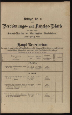 Verordnungs- und Anzeige-Blatt der k.k. General-Direction der österr. Staatsbahnen 18911231 Seite: 85