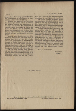 Verordnungs- und Anzeige-Blatt der k.k. General-Direction der österr. Staatsbahnen 18920109 Seite: 3