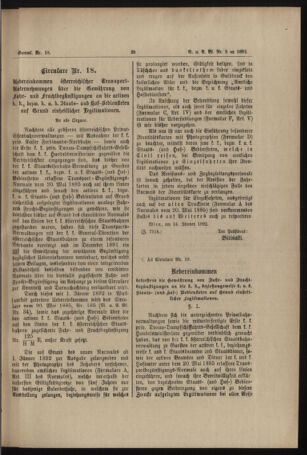 Verordnungs- und Anzeige-Blatt der k.k. General-Direction der österr. Staatsbahnen 18920117 Seite: 13