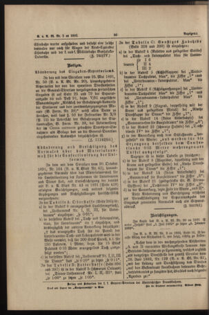 Verordnungs- und Anzeige-Blatt der k.k. General-Direction der österr. Staatsbahnen 18920117 Seite: 34